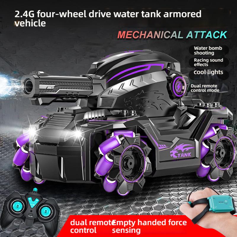 Gesture Sensing Remote Control Water-Bomb Launching Four-Wheel Drive Stunt Drift with Lights and Music Children's Toy Remote Control Car