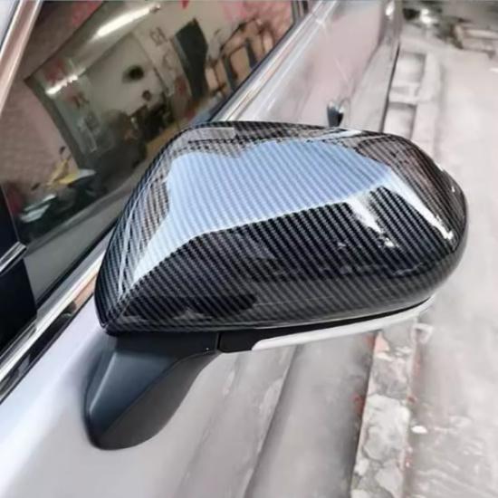 Carbon Fiber Rearview Mirror Cover Trim For Toyota Camry 2018-2024