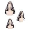 Punk Black Veil for Halloween Bride Cosplay Costume Veil for Theme Parties Bridal Veil Day of Death Costume Headwear