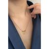 Women's Gold Color Heart Knot Necklace