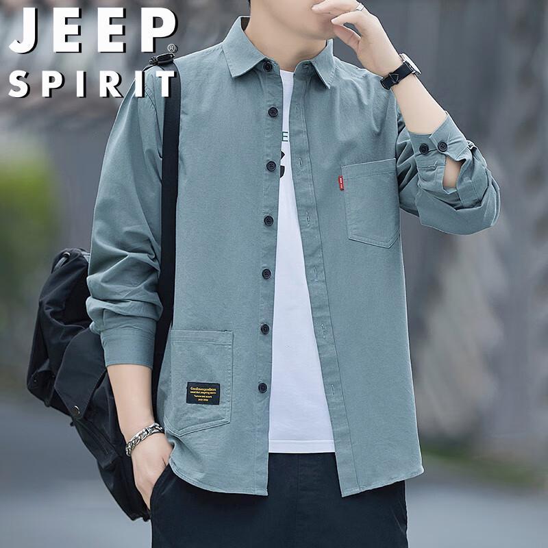JEEP SPIRIT Men s Casual Work Shirt Jacket M