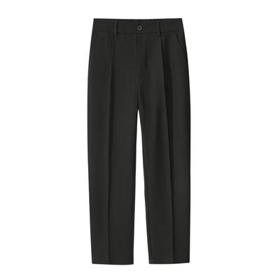 Ice Silk Wrinkle Resistant and Wrinkle Free Casual Trousers for Men's Summer Versatile Loose Straight Leg Pants