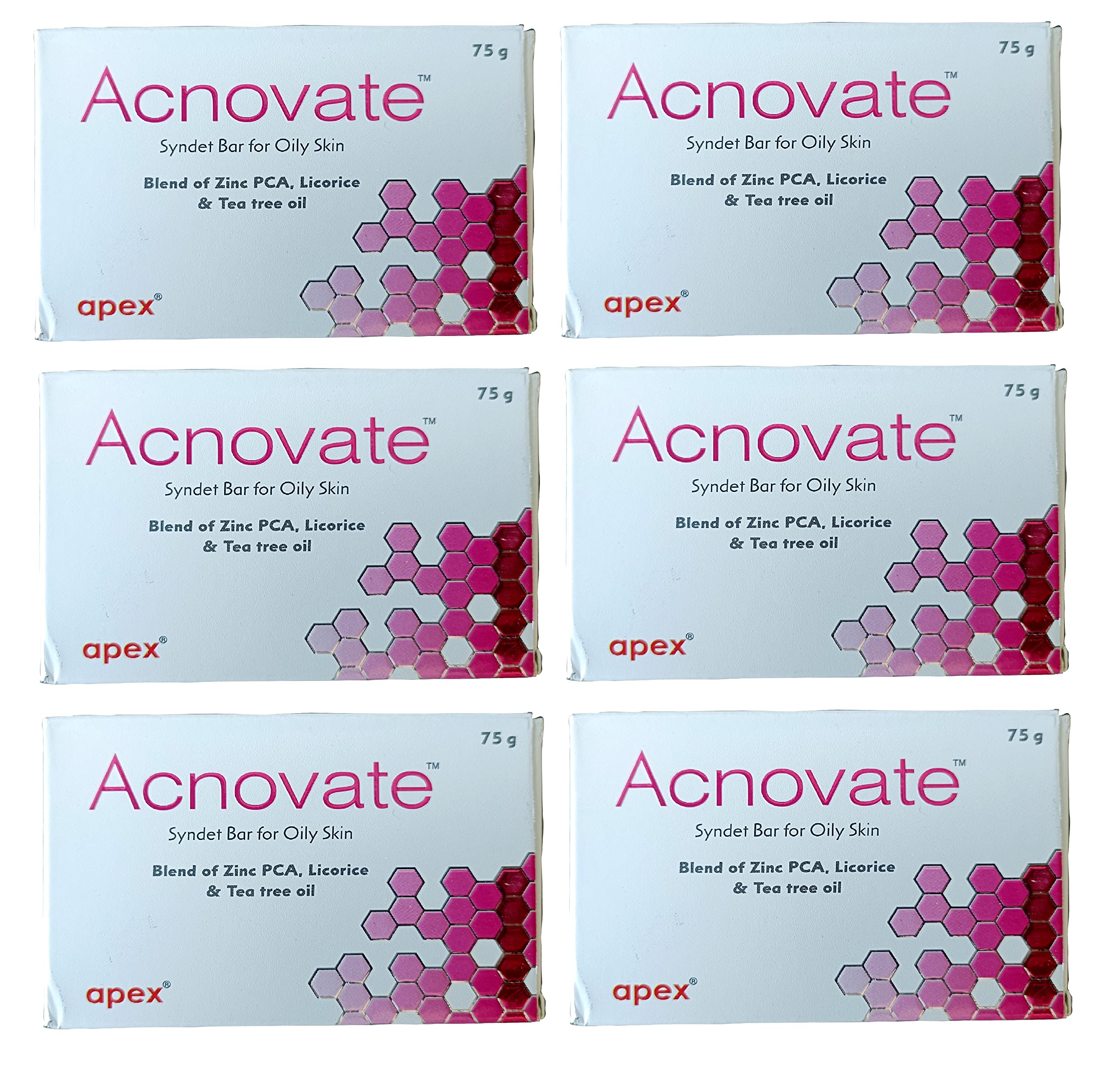 Acnovate Moisturizing Bar (Pack of 6 * 75gm)