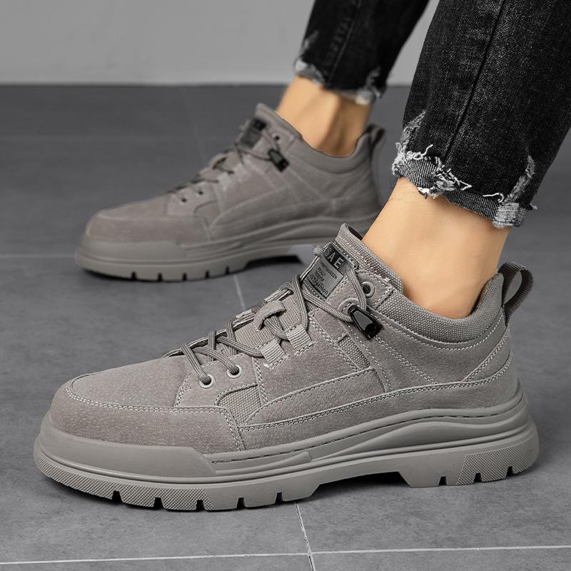 

Martin boots men s autumn and winter velvet high-top boots British style casual shoes leather outdoor retro tooling men s shoes 44