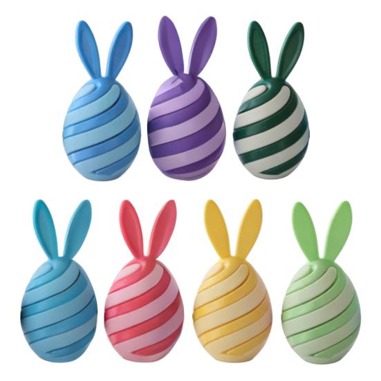 Kaninäggsprydnader 3D-printade Stresslindrande Leksaker för Påskkorgsfyllning Plast Sensoriska Kaninägg Barn Påskfest Favorer