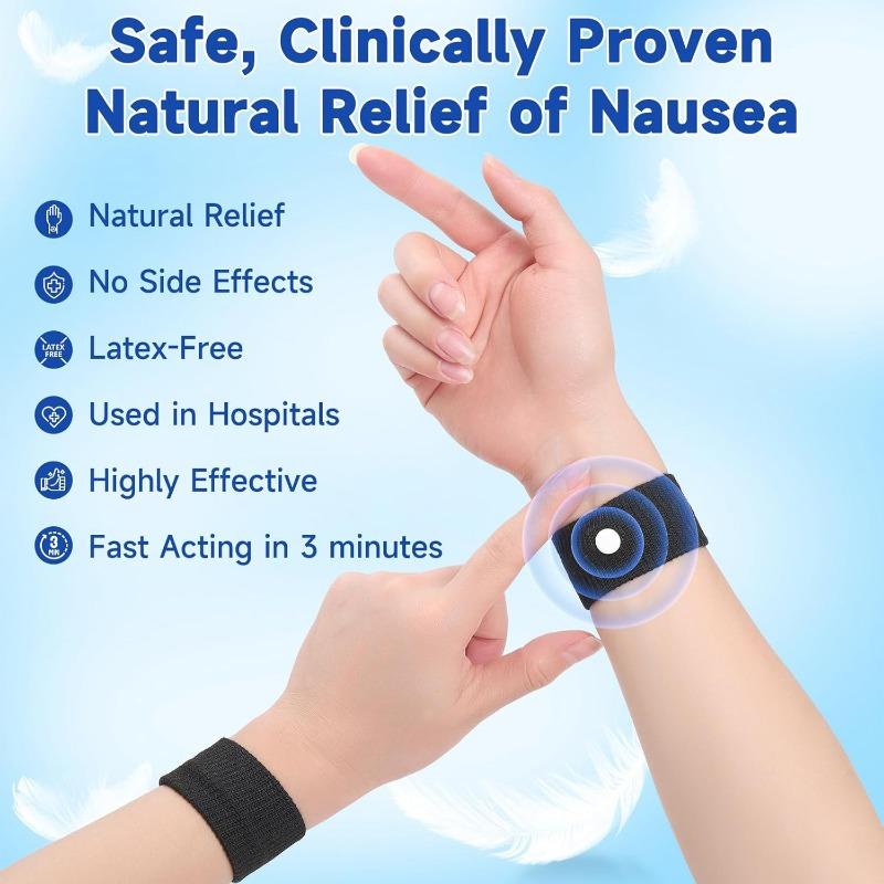 Pulseiras Anti Enjoo para Crianças e Adultos Pulseiras para Enjoo de Movimento Alívio para Enjoo Matinal para Mulheres Grávidas Pulseira de Acupressão para Enjoo
