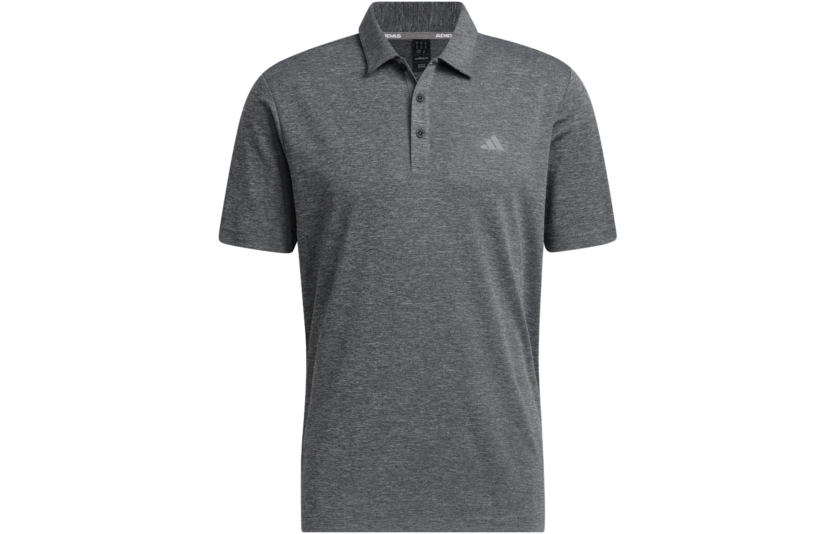 Adidas Polo Shirts Men s Gray Polo Collar Moderate Straight Fit IA5449 L