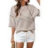 Summer New Round-neck Pullover Women's Simple and Versatile Striped Sleeveless T-shirt