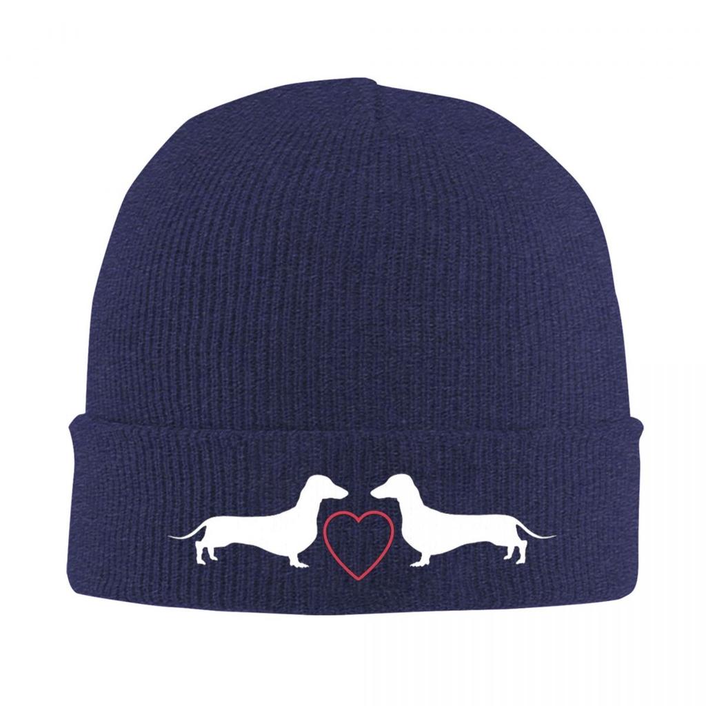 Dachshund Pattern Art Warm Knitted Cap Fashion Bonnet Hat Autumn Winter Outdoor Beanies Hats for Unisex Adult