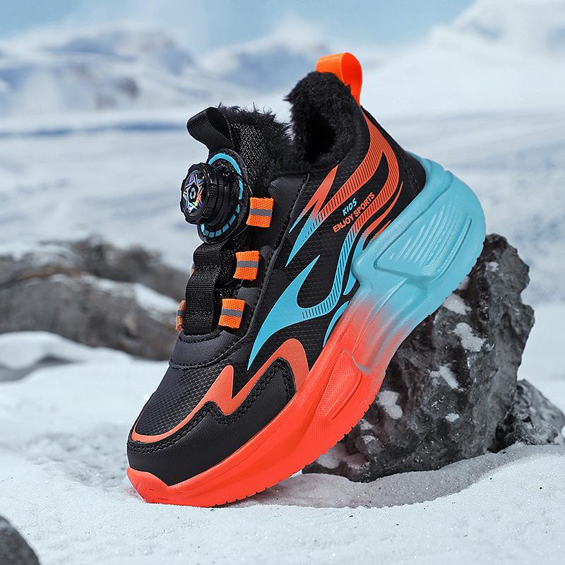Children's sports shoes, warm, waterproof, and non-slip casual shoes
