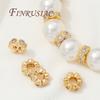6mm 18K Gold Plated Beads Separators,Fashion Rhinestone Beads For Jewelry Making Spacer Beads DIY Necklace/Bracelets Accessories
