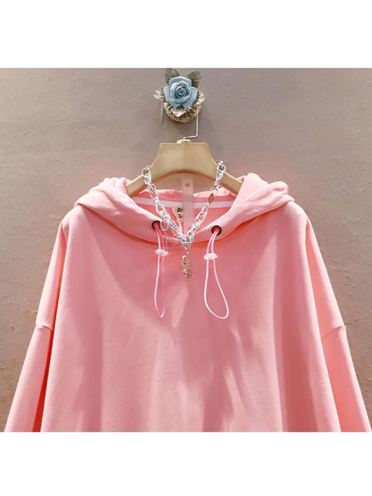 Xitao Casual Women Sweatshirt Loose Pullover Fashion Hooded Top WMD2700