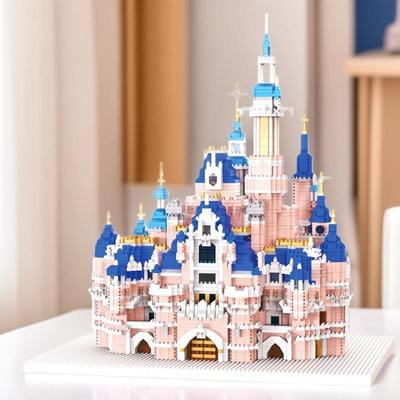 Pink Castle Building Blocks - Girls' Birthday & Valentine's Day Gift, DIY High-Difficulty Assembly