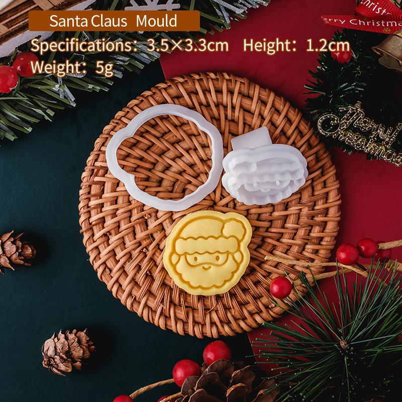 Christmas Series Cookie Mold Durable Cartoon Gingerbread Man Santa Claus Cartoon Mini Multi Style Home DIY Baking Tool