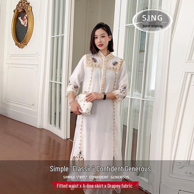 2023 Women's Embroidered Qipao Dress - Retro Ethnic Tang Style
