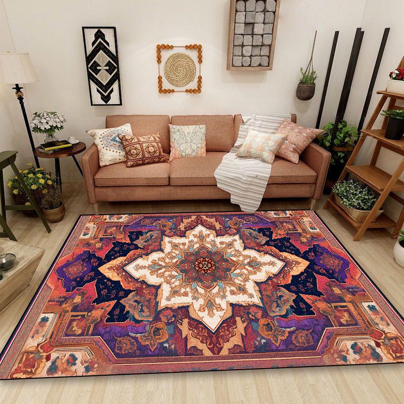 Persian Retro Carpet for Living Room National Style Decoration Home Non-slip Washable Rugs 200x300 Bedroom Bedside Tables Mats