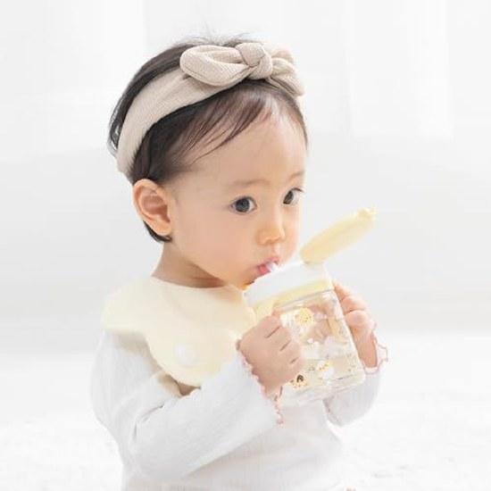 Richell Acryia On-the-Go Straw Mug KN Light Yellow 200ml Training from around 7 months leak-proof