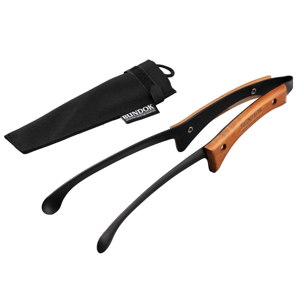 BUNDOK Tongs Large with Stainless for BBQ and Grilled Meats (BD-931) Cover, Steel, 29cm,