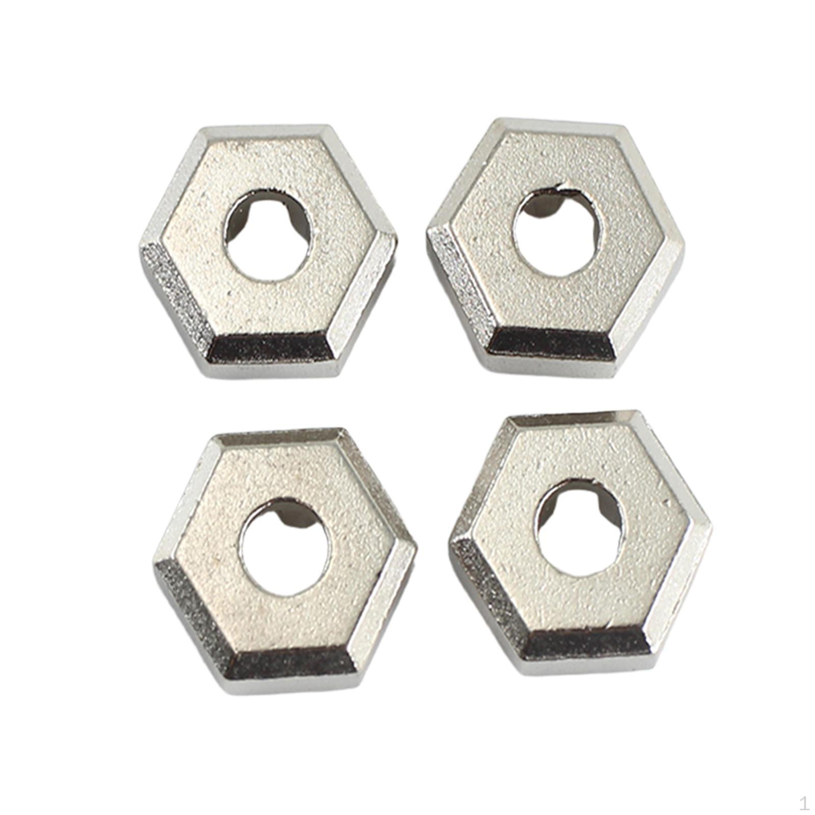 

4 Pieces RC Tire Couplers Spare Parts Accs Zinc Alloy Practical Replace Compact for 18101