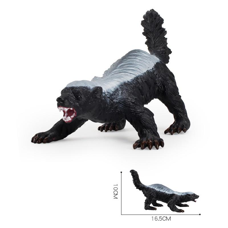 Premium Quality Honey Badger Ratel Figure Wild Animal Model Toy For Kids Gifts