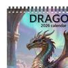 2026 Drakens Väggkalender 12-Månaders Fantasikalender Spiralbunden Vertikal Månadskalender för Hemmakontoret Gåvor för Drakälskare