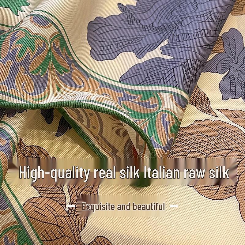 Hangsilu 22 Momme Double-Sided Mulberry Silk Square Scarf