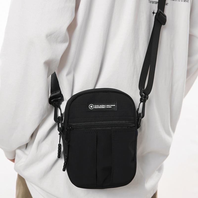 Outdoor Waterproof Mobile Phone Small Satchel, Men'S And Women'S Neutral Wind Messenger Bag, Lightweight Shoulder Bag, Tooling Small Square Bag