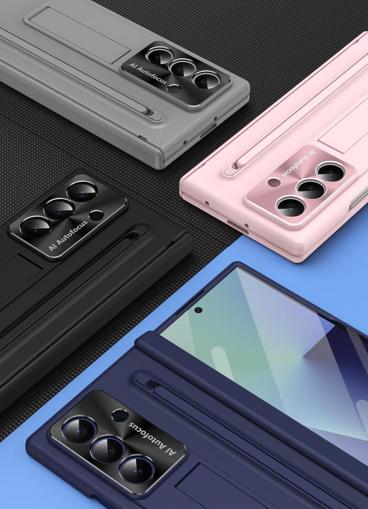 Samsung Galaxy Z Fold 7 Phone Case with Stylus Slot and Hinge Bracket