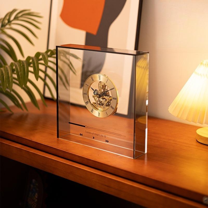 Modern Table Clock Minimalist Elegant Aesthetics Desk Clock Unique Stylish Watches Home Desktop Decorative Clocks Ornaments