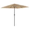 Vidaxl Parasol Ogrodowy Z Led, Stalowy Słupek, Brązowy, 248X248X248 Cm