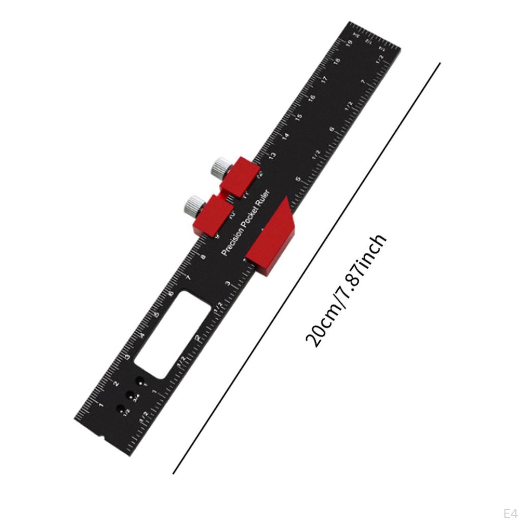 Precision Woodworking Measuring Tool Set with Stop Slide Feature