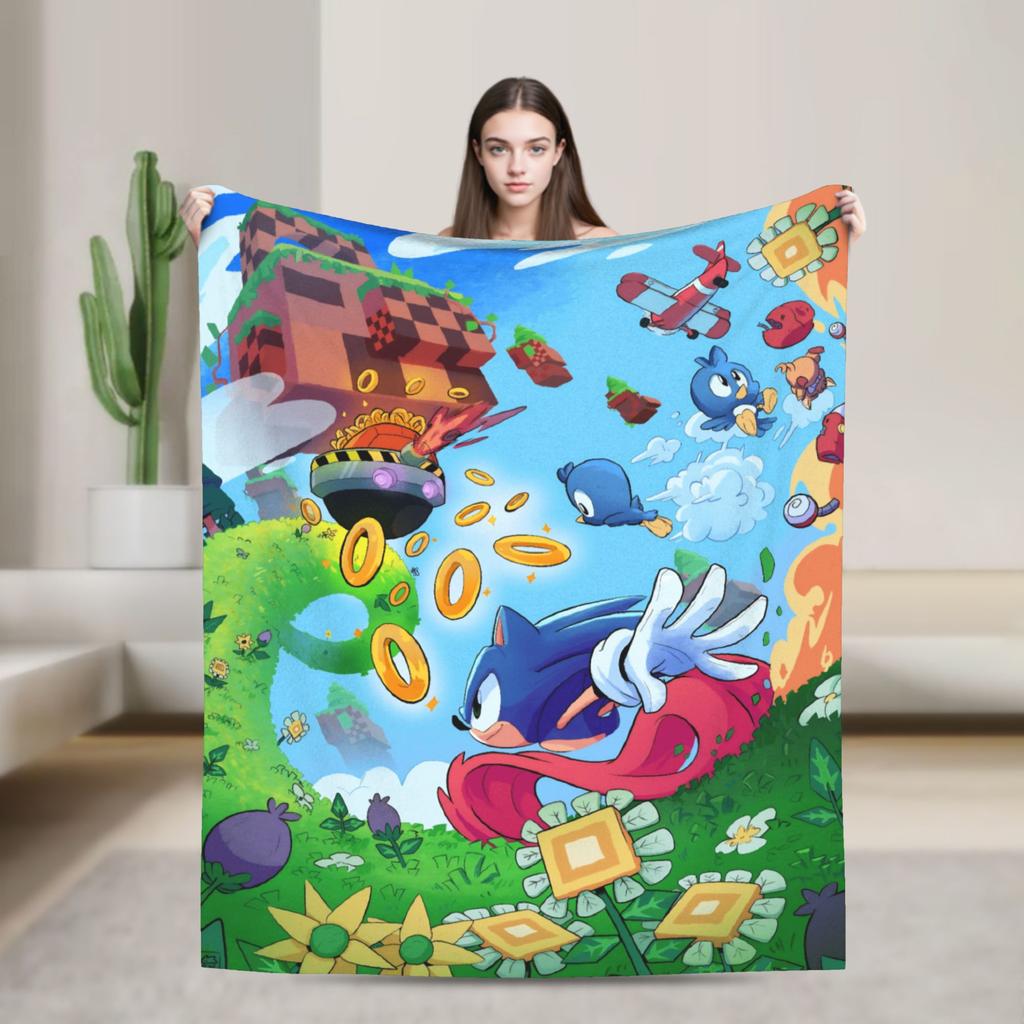 Sonices the H-Hedgehogs Blanket Soft Funny Plush Throw Blanket For Kids Adult Couch Chair Flannel Bedspread Bed Cover