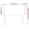 3123072 vidaXL LED Headboard Black 83x16x78-88 Cm Fabric
