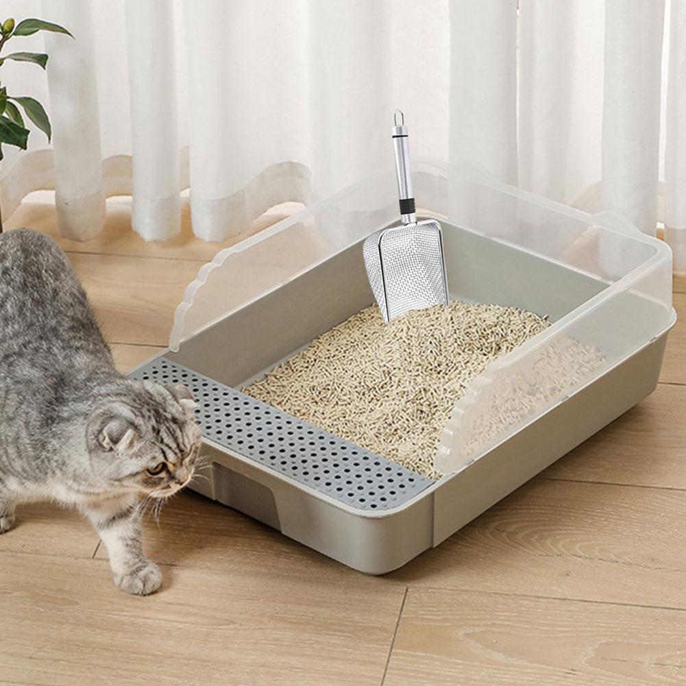 1/2pcs Stainless Steel Cat Litter Scoop Durable Easy Clean Ergonomic Handle Rust-Resistant Ideal For Quick Waste Removal
