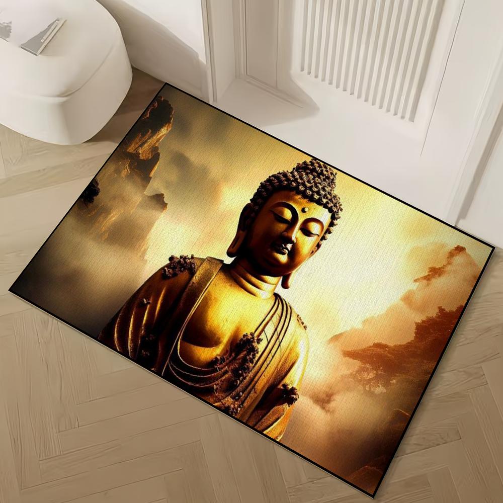 Kunst Dev Malerei Buddha Wand Türmatte Willkommen Rutschfest Boden Schlafzimmer Küche Bad Balkon Flur Teppich Heimdekoration Teppich