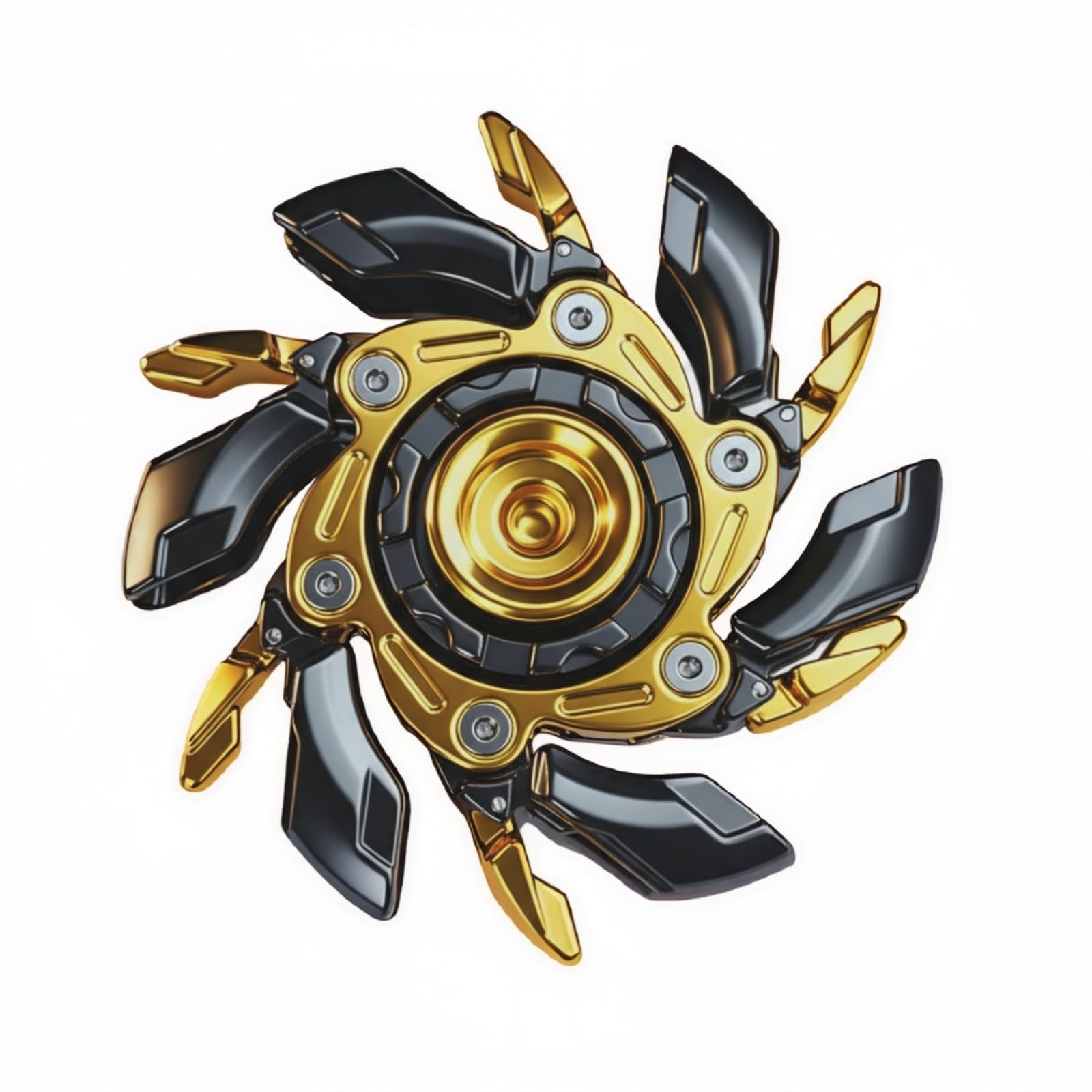 Mechanical Deformable Metal Fidget Spinner, Premium Alloy EDC Hand Spinner, Smooth Spin Anti-Stress Fingertip Gyro Toy for Adult
