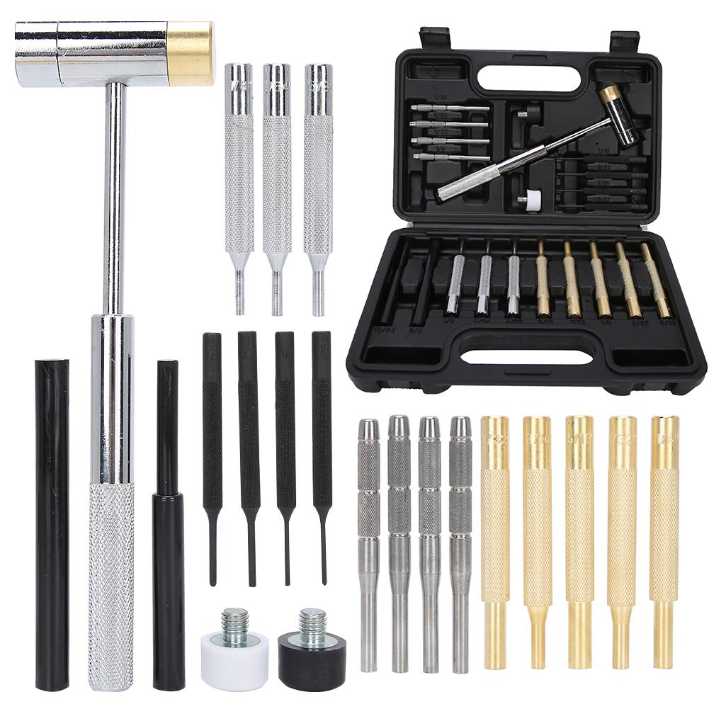 21Pcs Punch Set Mechanical Installation Round Punches Maintenance Tool Kit Box