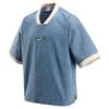 Denim Short Sleeve Basketball Crew Neck T-Shirt Men Tops HV1919