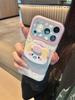 Kawaii Cartoon Cat Magnetic Pop Stand Clear Phone Case For iPhone 15 16 17 Pro Max INS Pink Cute Shockproof Protective Cover