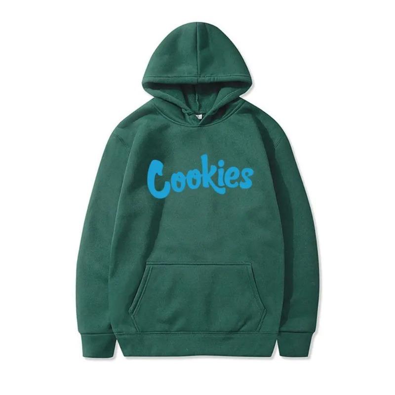 

Толстовка з капюшоном і принтом Cookies Модні чоловічі жіночі пуловери Толстовки та світшоти унісекс L зелений