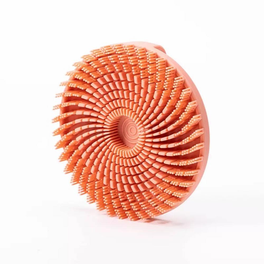 

Силиконовая щетка для очищения тела, отшелушивающий скраб для тела, щетка для тела для душа для эффективного отшелушивания и нежного массажа розовый