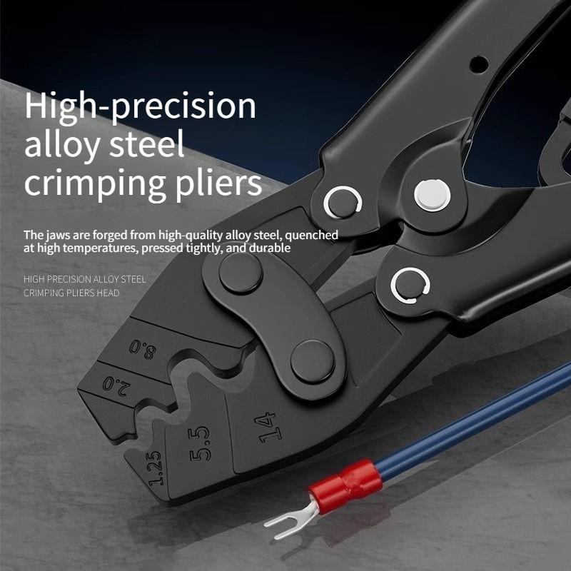 Ratchet wire pressing pliers, wire pressing pliers, cold pressing terminal pliers, bare terminal OTUT wiring pliers