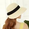 Women's Summer Sun Protection Bowknot Japanese Style Fisherman Hat Korean Version Versatile Foldable Straw Hat for Beach and Seaside