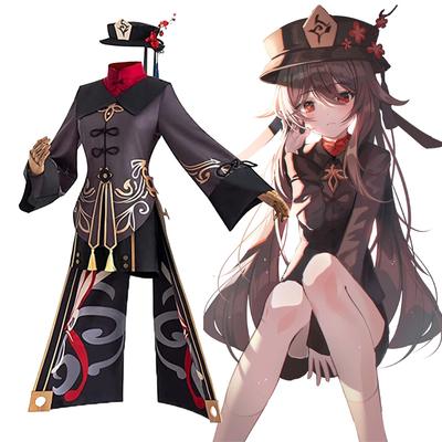  Hu Tao Cosplay Κοστούμια Anime Παιχνίδι HuTao Ομοιόμορφη Περούκα Κινεζικού στυλ Cosplay Ρούχα Αποκριάτικες στολές για γυναίκες