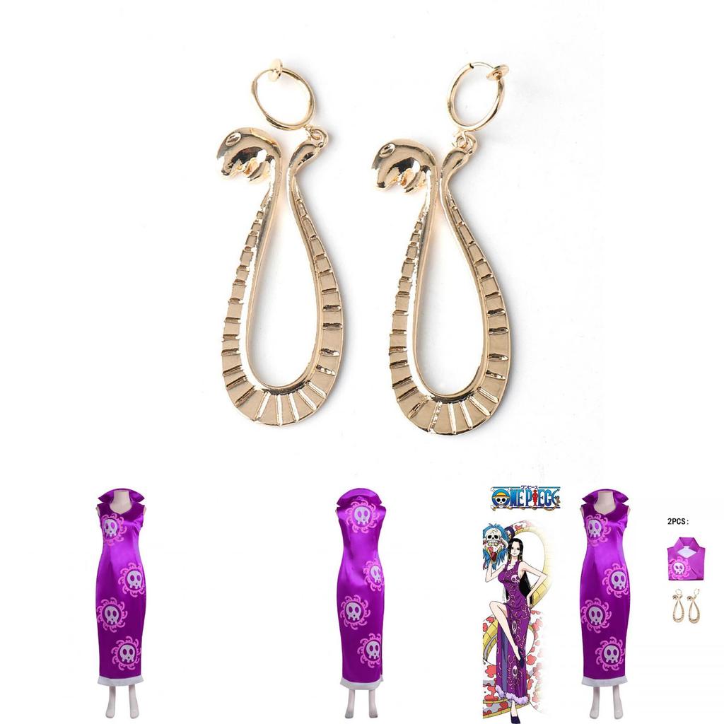 Exquisite One Piece Boa Hancock Cosplay Clothing With Silky Fabric And Beautiful Printing