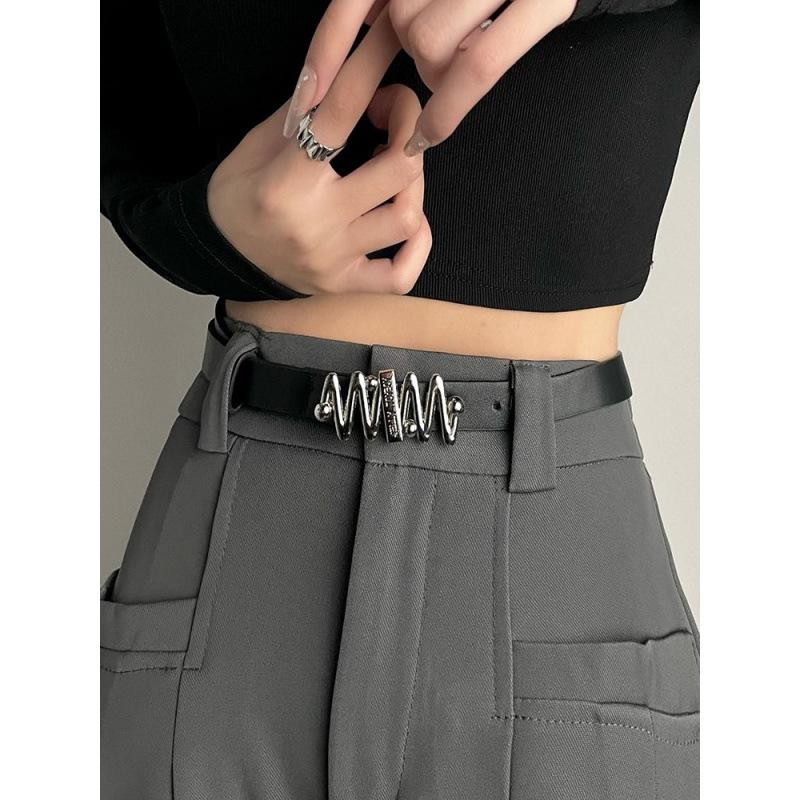 Black Womens Versatile Pu Belt For Jeans Trendy And Practical Accessory Students For