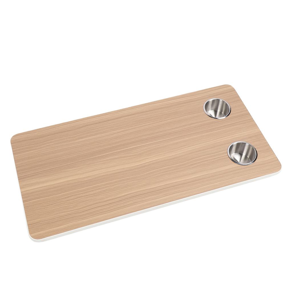 RV Table Top Replacement with 2 Cup Holders 31.49x15.74in Solid Wood Boat Table Top Panel for