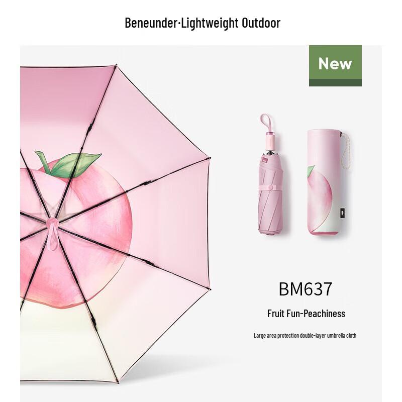 Зонт складной Beneunder BM637 Peach Fun с защитой от УФ-лучей