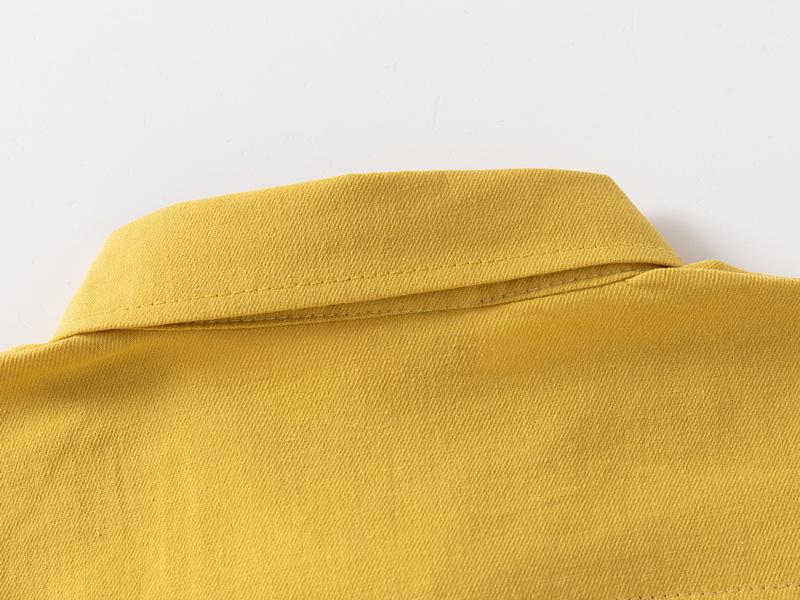 2025 Boys' Double-Pocket Long-Sleeve Square-Collar Shirt