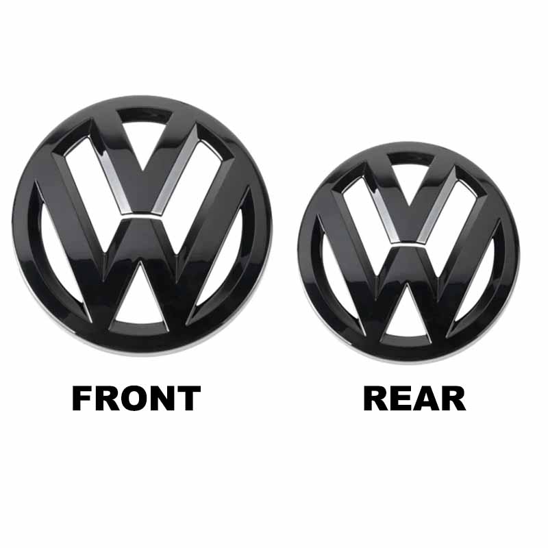 For VOLKSWAGEN VW 2Pcs Front Grill&Rear Emblem Lid Covers Logo Stickers for Volkswagen VW POLO Golf 4-8 MK4-MK8 Sportvan Upgrade